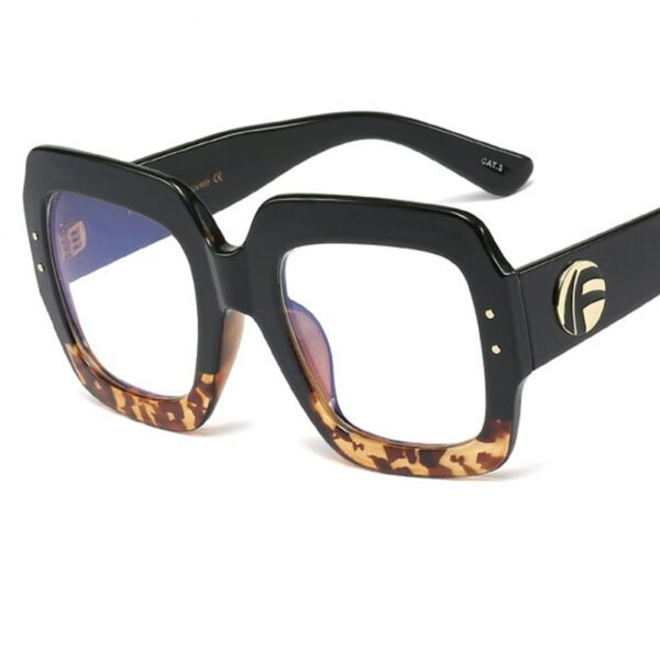 Anti Blue Light Oversized Glasses Frame Women Fashion Luxury Brand Square Big Frame Clear Lens Transparent Frames Vintage - Image 3