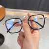 3Color Computer Blue Blocking Light Glasses Eyeglasses Frame Transparent Vintage Square Glasses Women