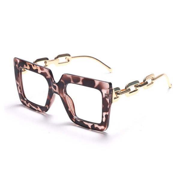 Fashion High-quality Large Frame Glasses Square Plain Glasses Optical Spectacle Anti blue light glasses For Women Men - Image 3