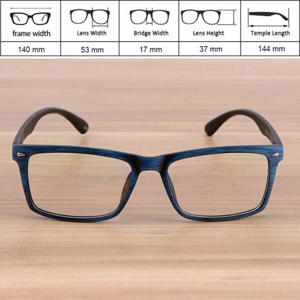 Reven Glasses Men and Women Unisex Wooden Pattern Fashion Retro Optical Spectacle Eyeglasses Glasses Frame Vintage Eyewear - Image 2