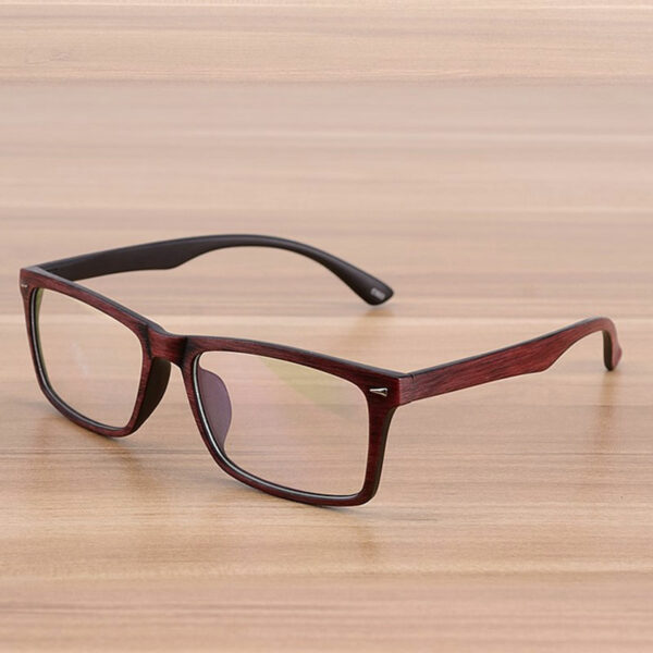 Reven Glasses Men and Women Unisex Wooden Pattern Fashion Retro Optical Spectacle Eyeglasses Glasses Frame Vintage Eyewear - Image 4