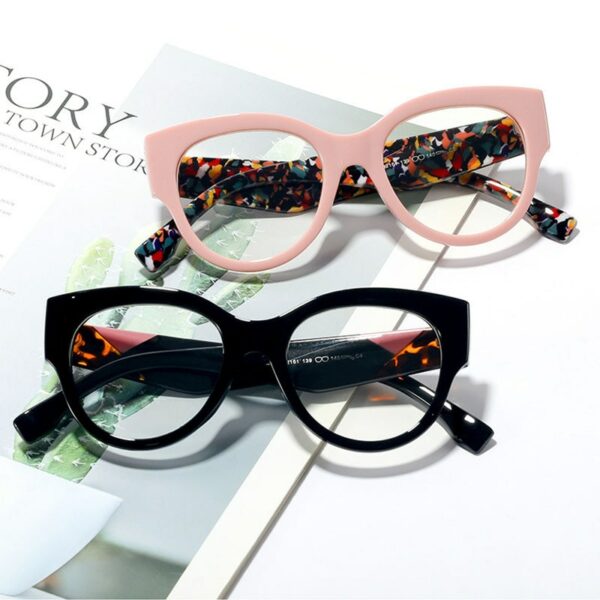 SHAUNA Anti-Blue Light Fashion Mixed Colors Women Eyeglasses Frame - Image 3