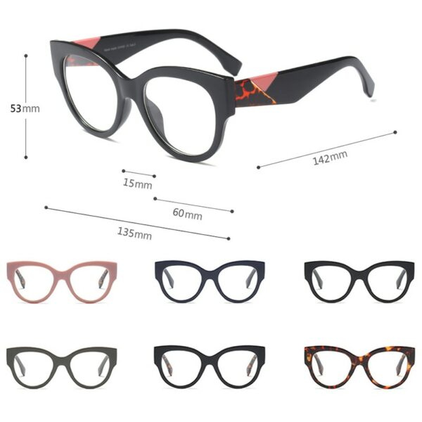 SHAUNA Anti-Blue Light Fashion Mixed Colors Women Eyeglasses Frame - Image 5