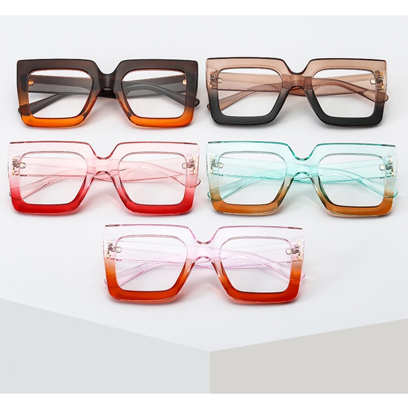 Square Transparent Glasses Frame Vintage Clear Glasses Trending Styles Brand Designer Oversized Fashion Computer Eyeglasses - Image 4