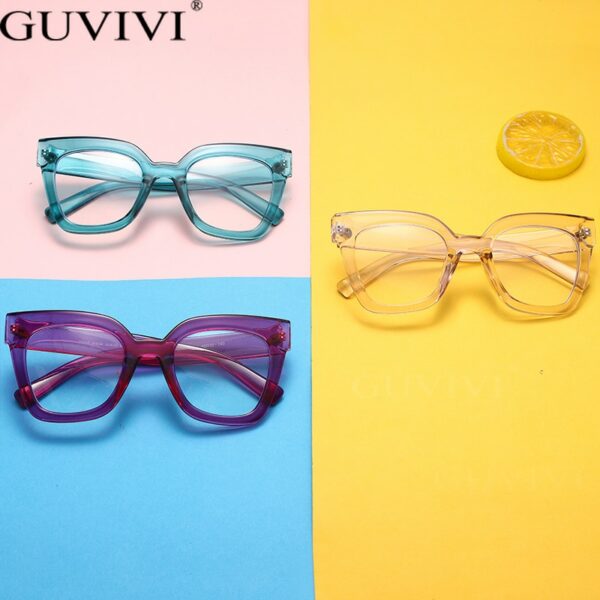 Vintage Cat Eye Square Optical Anti Blue Glasses Frames Computer Spectacles Classic Women Men Glasses Frame With Lenses UV400 - Image 6