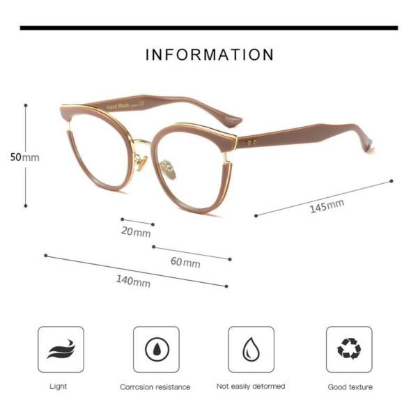 Woman Semi-Transparent Acetate Optical Eyeglasses Fashion Frame Spectacles for Women Prescription Eyewear Glasses Frame - Image 6