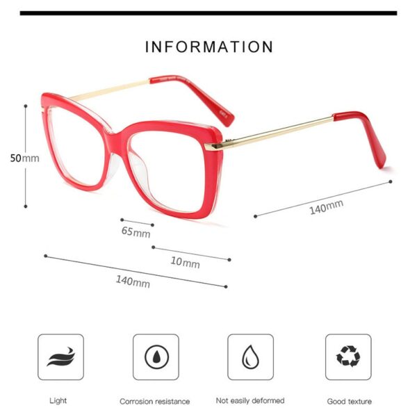 Women Metal Legs Designer Optical Eyeglasses Prescription Acetate Rim Spectacles for Women Eyewear Glasses Frame Fashion Styles - Image 4