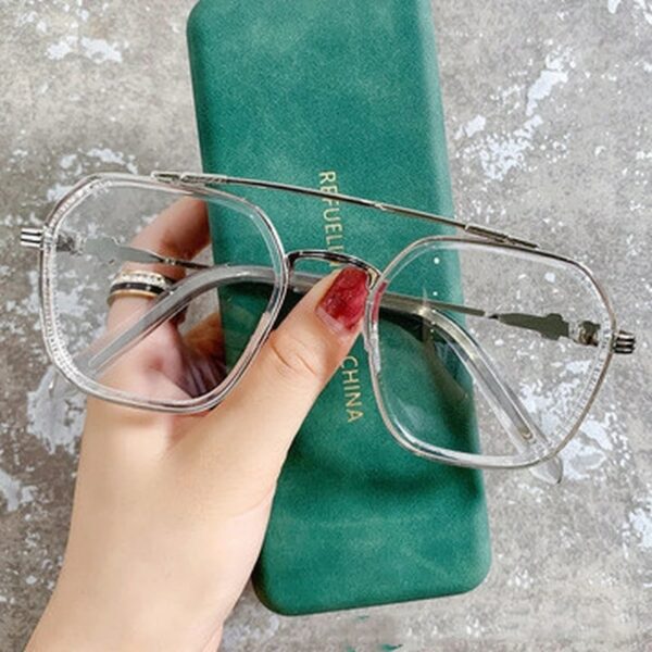 Blue Light Blocking Fashion High-end Optical Clear Glasses - Image 6