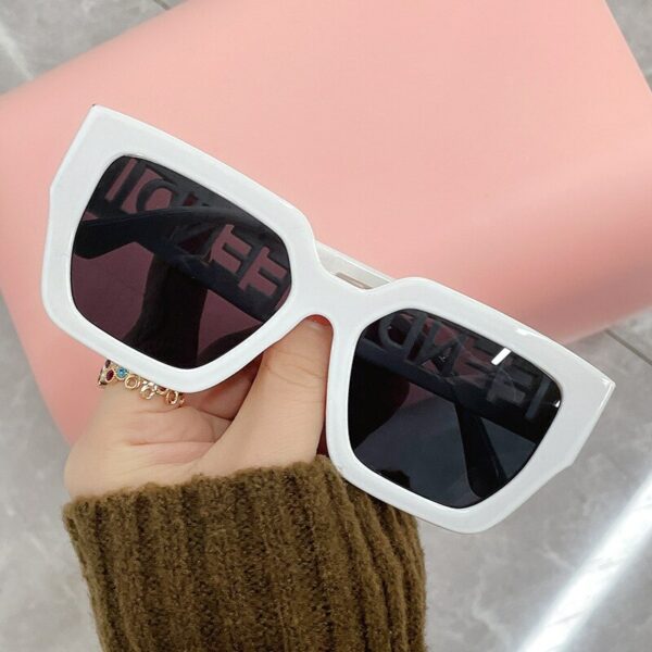 Luxury Tide Hollowed Oversized Punk Sunglasses Women Retro Square Sun Glasses - Image 5