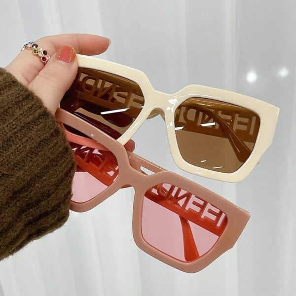 Luxury Tide Hollowed Oversized Punk Sunglasses Women Retro Square Sun Glasses - Image 6