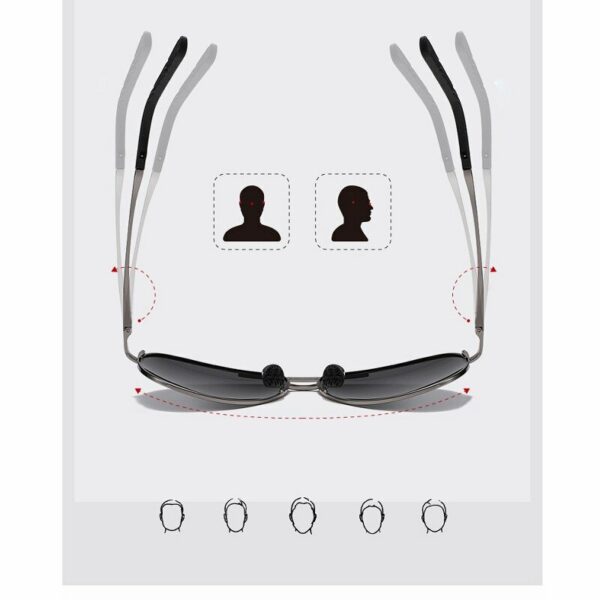 Aviation Metail Frame Polarized Sunglasses Men Color Changing Sun Glasses Pilot Male Day Night Vision Driving - Image 2