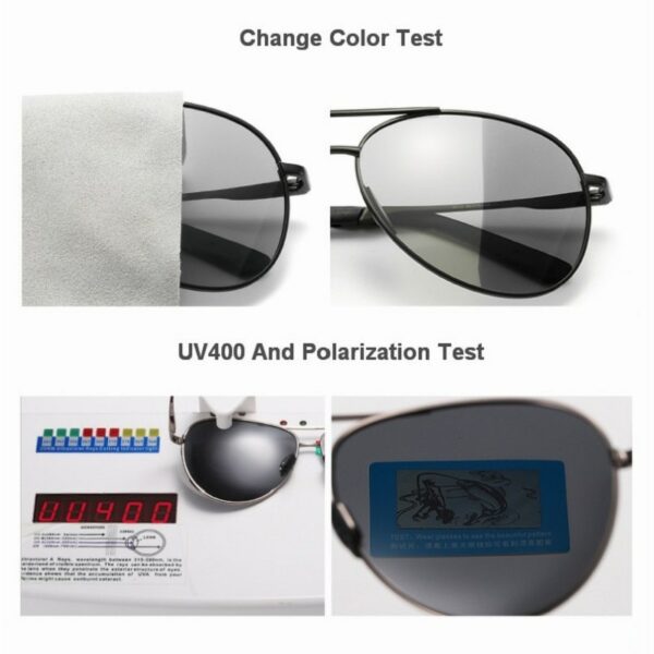 Aviation Metail Frame Polarized Sunglasses Men Color Changing Sun Glasses Pilot Male Day Night Vision Driving - Image 3