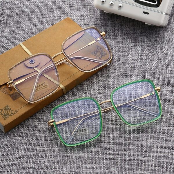 Big Frame Square Anti-blue Light Glasses Frame Oversized Optical Glasses Computer Eyewear Frame For Women&Men Square Eyeglasses - Image 2