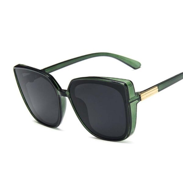 Cat Eye Sunglasses Woman Vintage Black Mirror Sun Glasses For Fashion Big Frame Cool Sexy Female - Image 3