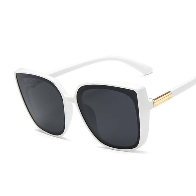 Cat Eye Sunglasses Woman Vintage Black Mirror Sun Glasses For Fashion Big Frame Cool Sexy Female - Image 4