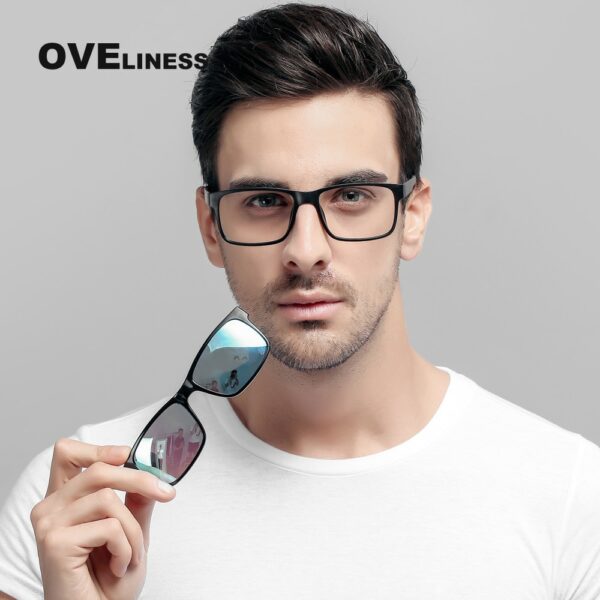 Eyeglasses Brand Polarized Magnet Clip glasses frame men