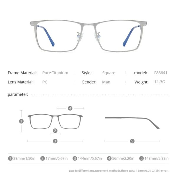 Titanium Glasses Frame Classic - Image 4