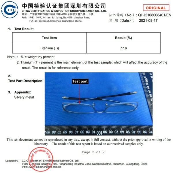 Titanium Glasses Frame Classic - Image 6