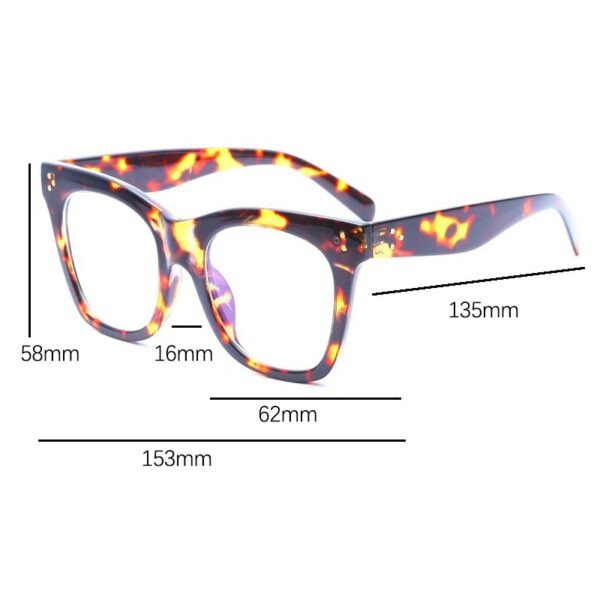 Fashion Leopard Eyeglasses Frames For Women Vintage Square Flower Female Glasses Frame Luxury Transparent Eyewear - Image 6