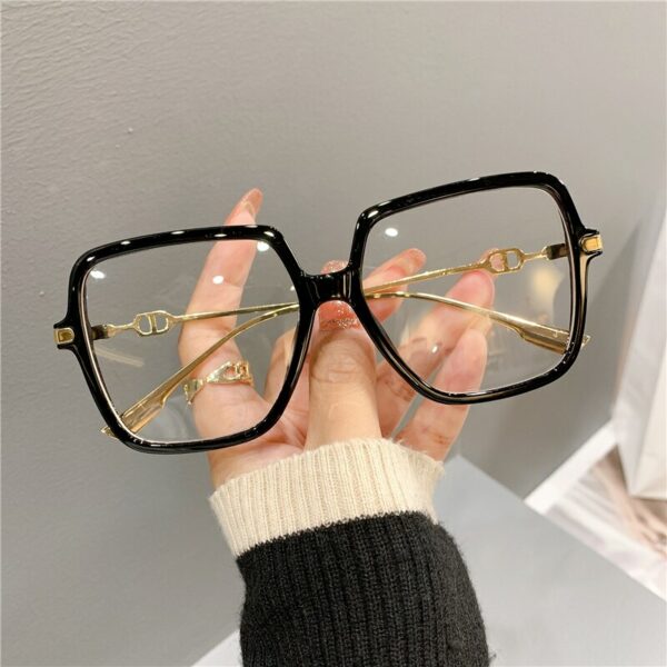 Fashion Oversized Square Eyewear Retro Women's