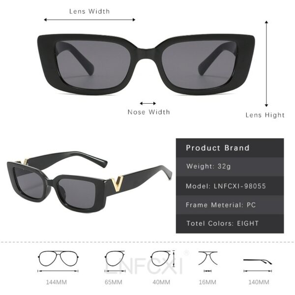 Retro Small Frame Cat Eye Sunglasses for Women - Image 5