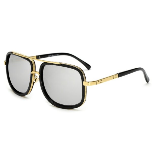 Fashion Big Frame Sunglasses Men Square Metal Sun Glasses Women Retro Sun Glasses - Image 5