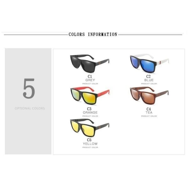 Sunglasses Unisex Square Vintage Sun Glasses - Image 4