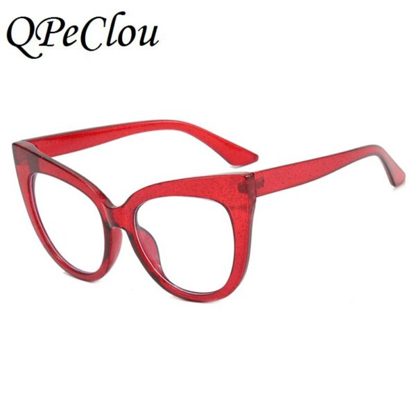 Fashion Shinning Cat Eye Sunglasses Women Vintage Sexy Red Optical Anti-blue Glasses - Image 2