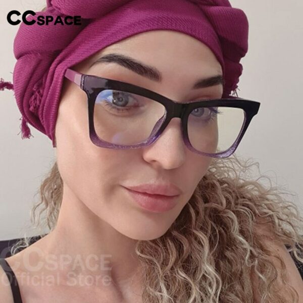 Plastic Titanium Cat Eye Anti Blue Light Optical Glasses Frames Fashion Computer Eyeglasses - Image 3