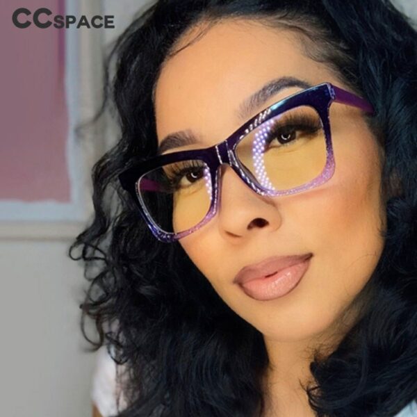 Plastic Titanium Cat Eye Anti Blue Light Optical Glasses Frames Fashion Computer Eyeglasses - Image 4