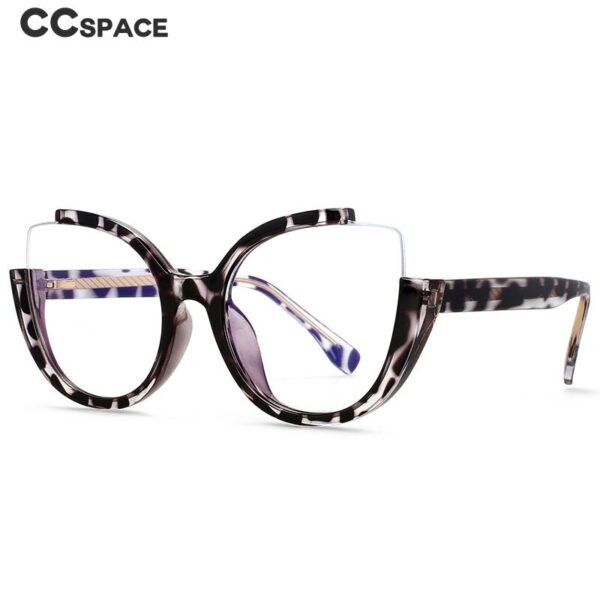 54627 New Style Half Frame Glasses Frame Ladies Cat Eye Large Frame Anti-Blue Light Can Be Matched with Optical Lenses - Image 4