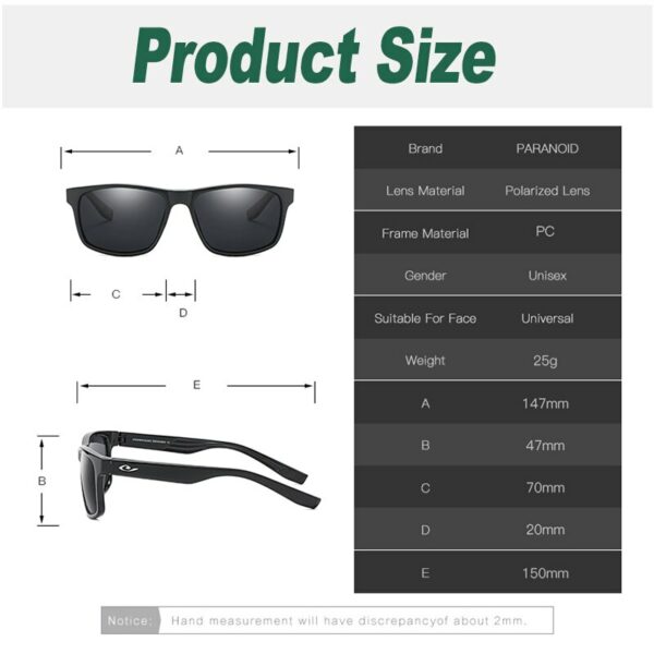 New Classic Polarized Sunglasses Square Purple Green Mirror Shades UV Protection Driving Sport Sun Glasses - Image 4