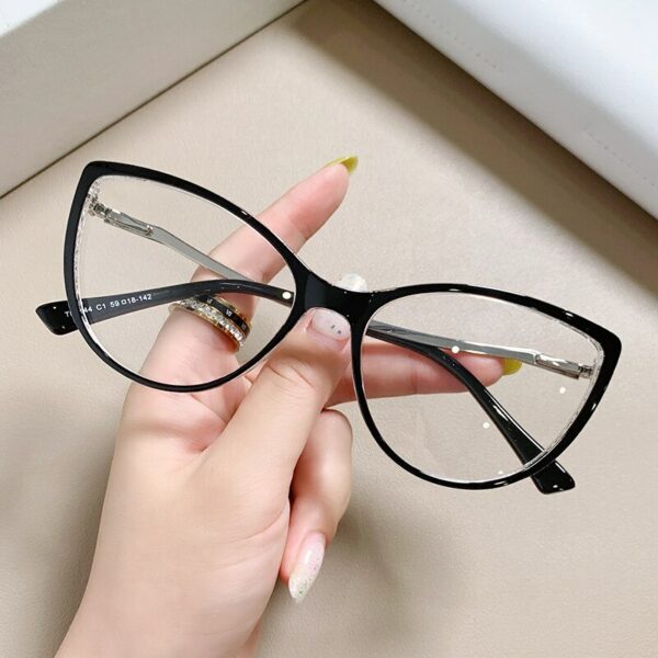 Fashion Cat Eye Glasses Women Anti Blue Light Computer Presbyopia Reading Glasses White Legs Gradient Eyeglasses Sight 0 to 6.0 - Image 2