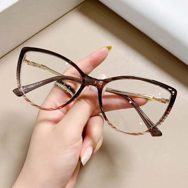 Fashion Cat Eye Glasses Women Anti Blue Light Computer Presbyopia Reading Glasses White Legs Gradient Eyeglasses Sight 0 to 6.0 - Image 3