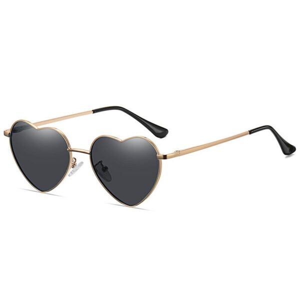 Retro Heart Shaped Sunglasses Fashion Polarized Sun Glasses - Image 2