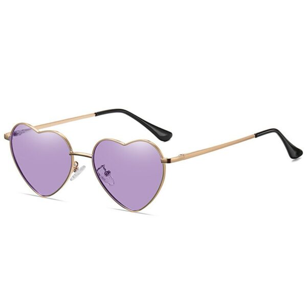 Retro Heart Shaped Sunglasses Fashion Polarized Sun Glasses - Image 5